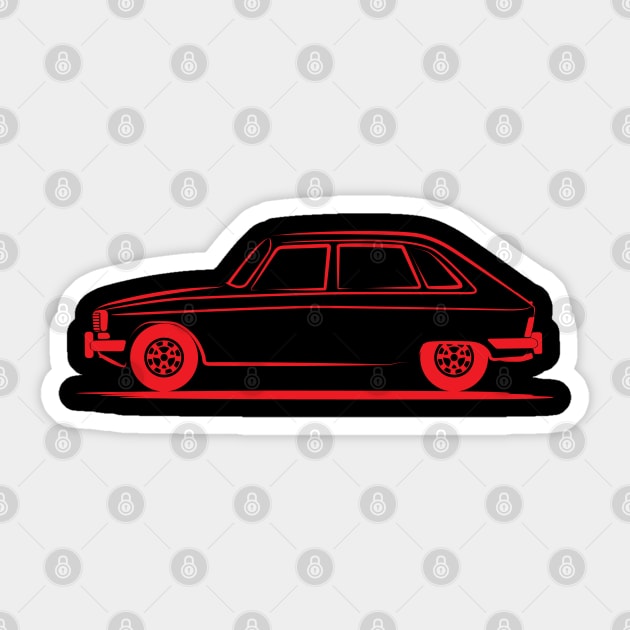 Renault 16 Renault R16 Red Sticker by PauHanaDesign